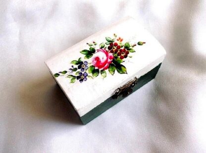 Cutie din lemn decorata , trandafir 38725