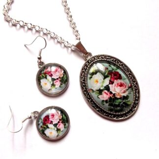 set pandantiv si cercei cu sticla 37834