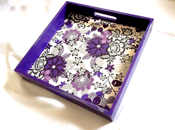 tava lemn decoratara cu flori 46209