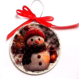 glob pe lemn cu om de zapada 47205