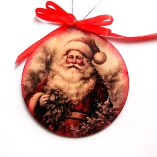 glob pe lemn cu mos craciun 47205