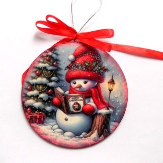 glob pe lemn cu om de zapada 47207