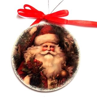 glob pe lemn cu mos craciun 47208