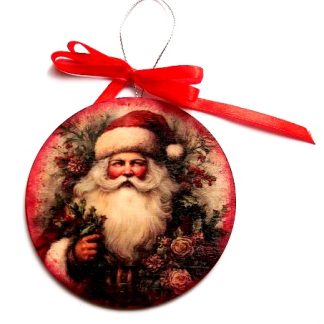 glob pe lemn cu mos craciun 47212