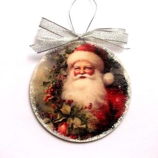 glob pe lemn cu mos craciun 47214