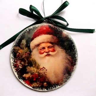 glob pe lemn cu mos craciun 47216