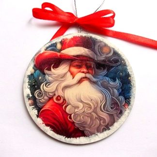 glob pe lemn cu mos craciun 47220