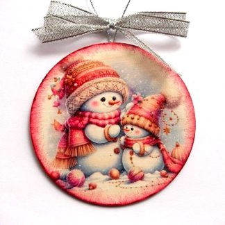 glob pe lemn cu mos craciun 47239