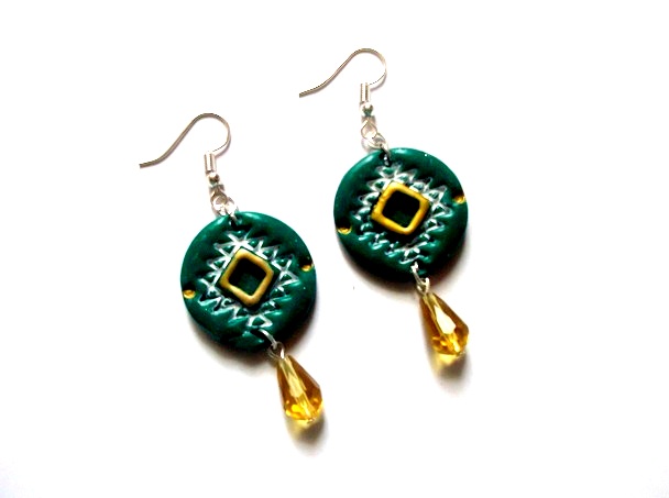 cercei fimo cu motiv traditional 48782