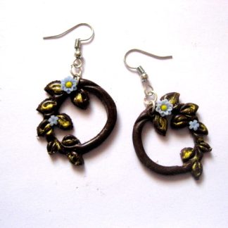 cercei fimo si flori din rasina 51273