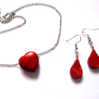 set colier si cercei cu coral 51579