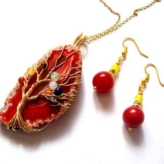 Set bijuterii cu agate 51927