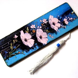 semn de carte cu flori albe 51804