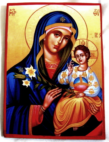 Tablou pe lemn cu Maica Domnului 52133