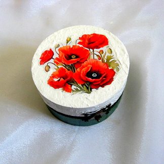 Cutie din lemn cu maci 52151