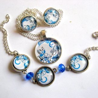 set bijuterii floral 29478