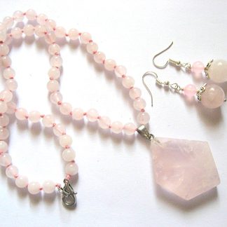 set bijuterii cu cuart roz 52555